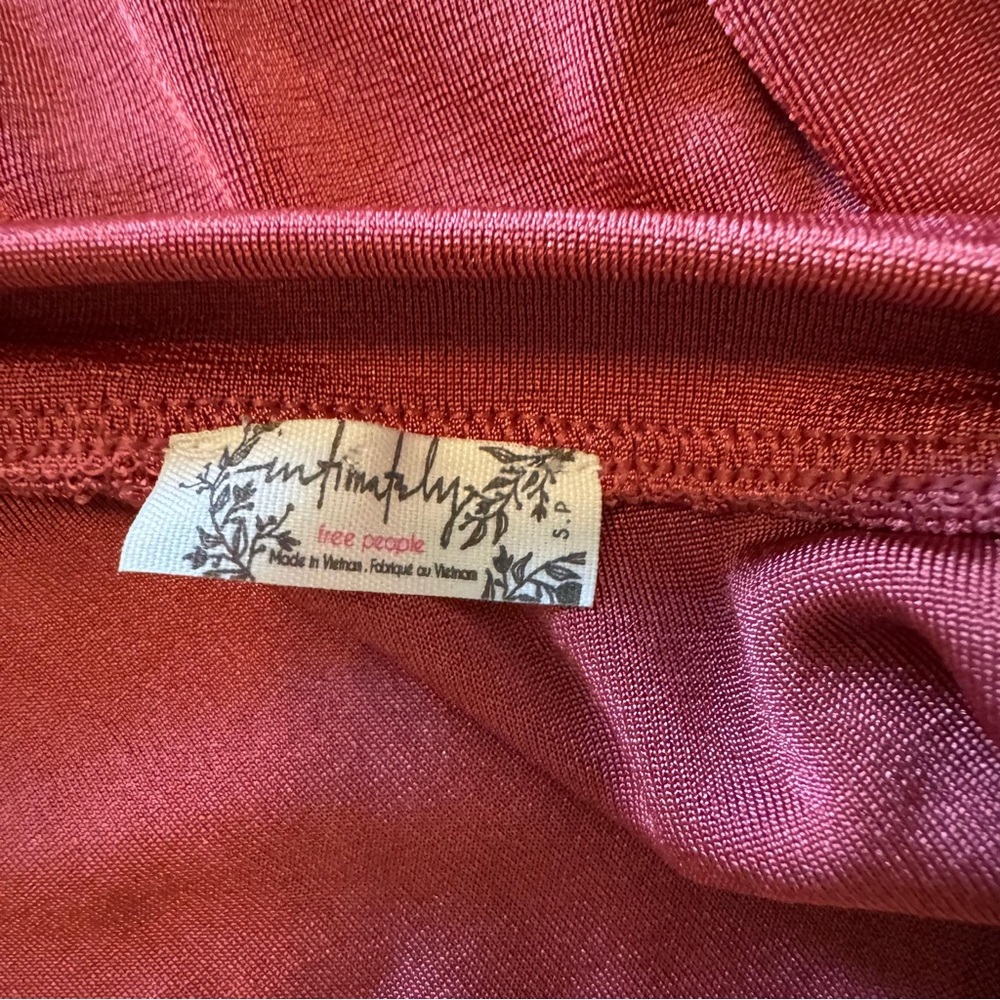 Free People Intimately | Rust Red | One Shoulder | Long Sleeve Bodysuit | Size S - Picture 8 of 9